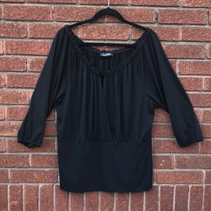 3/$30❗️WHBM black blouse - Size XL
